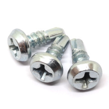 Carbon steel white zincplated Pan framing head self drilling screws